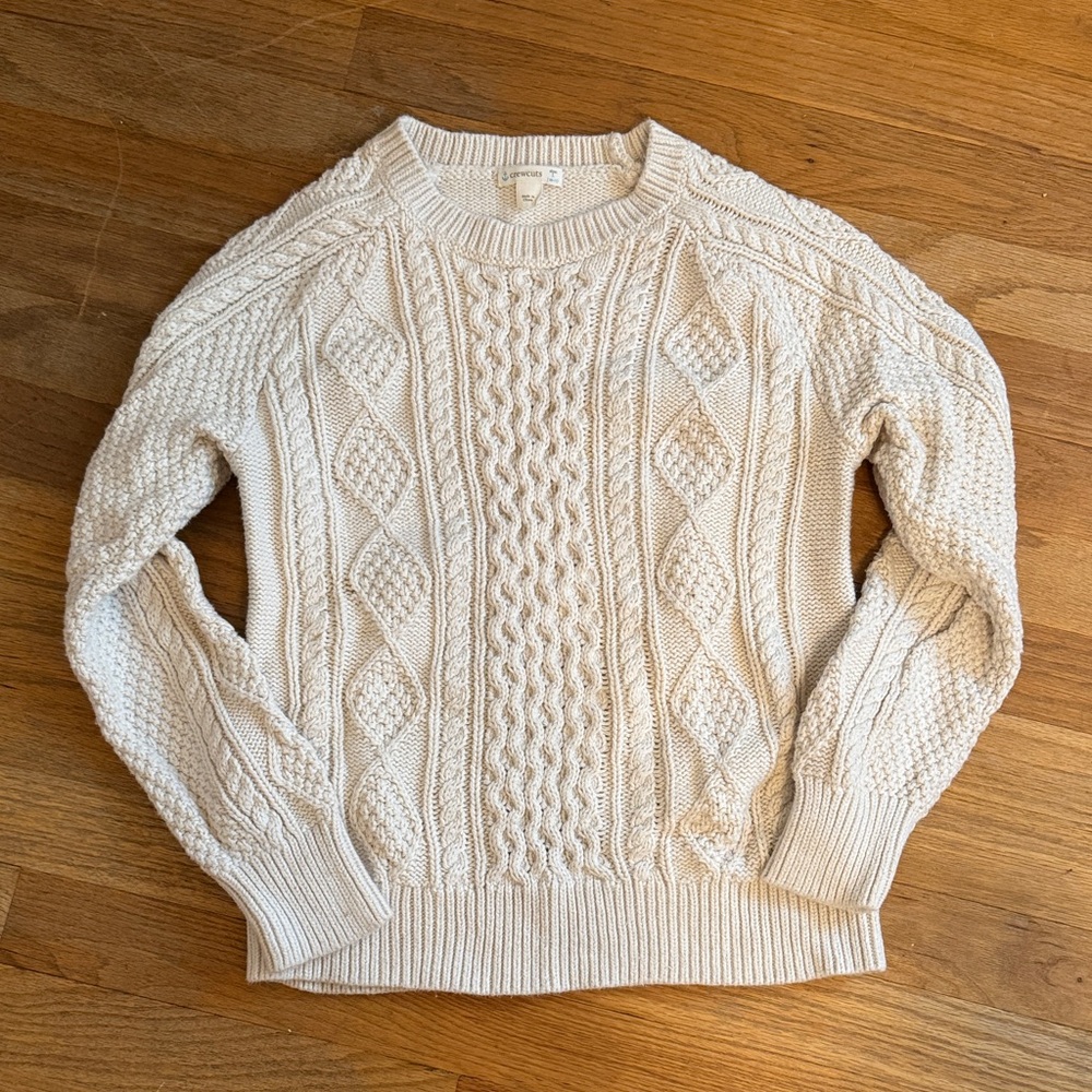 J.Crew Crewcuts Cream Cable Knit Sweater